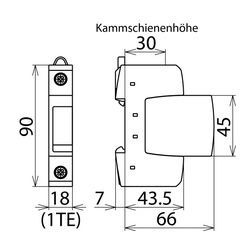 Túlfeszültség-korlátozó DEHNguard C 1P T2 TNC TN-S TN-C-S TT TN 230V/AC 40kA 1M DG S 275 DEHN - 952070