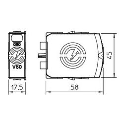 Túlfeszültség-levezető kombi 1P T1+T2 230V/AC 1M 12.5kA-imp(10/350) V50-0-280 OBO-BETTERMANN - 5093508