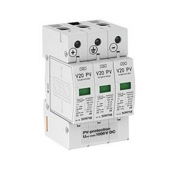 Túlfeszültség-levezető szolár dugaszolható 3P 3P T2 1000V/DC 40kA V20-C 3-PH-1000 OBO-BETTERMANN - 5094608