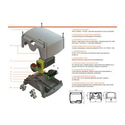 Tűzeseti leválasztókapcsoló napelemhez PV (DC) 2-ághoz 16A 4P ráépíthető tokozott DFS-14 Santon - PV40-423