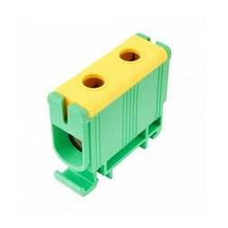 Univerzális sorkapocs PE zöld-sárga 2,5-50mm2Cu 6-50mm2Alu 1P csavaros UK 50/1 PE Pollmann - 2090106