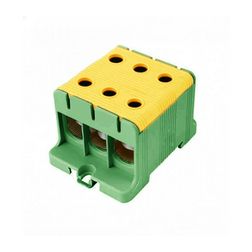 Univerzális sorkapocs PE zöld-sárga 2,5-50mm2Cu 6-50mm2Alu 1P csavaros UK 50/3 PE Pollmann - 2090306