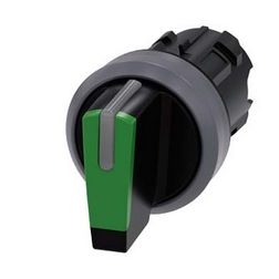 Választókapcsoló fej műanyag d22 I-0-II világító működtetőkaros 3-állású zöld SIRIUS ACT SIEMENS - 3SU1032-2BL40-0AA0