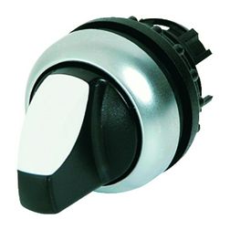 Választókapcsoló fej műanyag d22 működtetőkaros 3-állású visszaugró fekete kerek M22-WK3 EATON - 216870