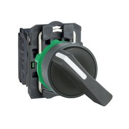 Választókapcsoló komplett műa. d22 2-állású 1-z hosszú forgatókaros fekete Harmony XB5 Schneider - XB5AJ21