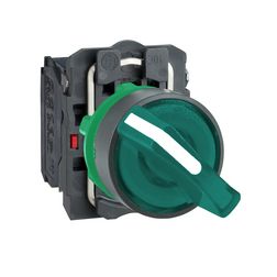 Választókapcsoló komplett műa. d22 2-állású világító 1-z 1-ny zöld Harmony XB5 Schneider - XB5AK123M5