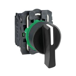 Választókapcsoló komplett műa. d22 3-állású 2-z hosszú forgatókaros fekete Harmony XB5 Schneider - XB5AJ33