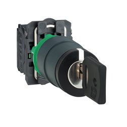 Választókapcsoló komplett műa. d22 3-állású 2-z kulcsos fekete reteszelt Harmony XB5 Schneider - XB5AG03