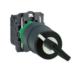 Választókapcsoló komplett műa. d22 3-állású 2-z rövid forgatókaros fekete Harmony XB5 Schneider - XB5AD53