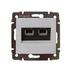 Valena adatcsatlakozó dugalj UTP 2xRJ45 8(8) Cat6 fehér csavaros LEGRAND - 774243