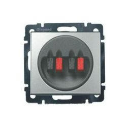 Valena hangszóró csatlakozó betét közp. fedéllel sztereó műanyag alumínium LEGRAND - 770124