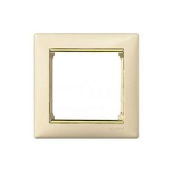 Valena keret 1-es elefántcsont/arany vízszintes műanyag LEGRAND - 774151