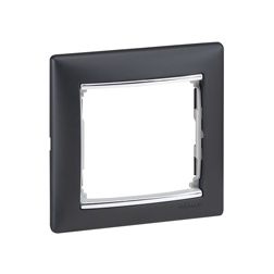 Valena keret 1-es fekete/ezüst vízszintes műanyag LEGRAND - 770391