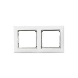Valena keret 2-es fehér/ezüst vízszintes műanyag LEGRAND - 770492