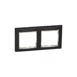 Valena keret 2-es fekete/ezüst vízszintes műanyag LEGRAND - 770392