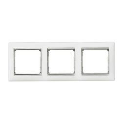 Valena keret 3-as fehér/ezüst vízszintes műanyag LEGRAND - 770493