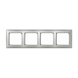 Valena keret 4-es alumínium/ezüst vízszintes és függőleges műanyag LEGRAND - 770354