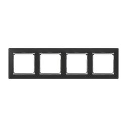 Valena keret 4-es fekete/ezüst vízszintes és függőleges műanyag LEGRAND - 770394