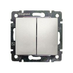 Valena N106+6 nyomó betét közp. fedéllel 2- billentyűs 2v alumínium IP31 műanyag LEGRAND - 770218