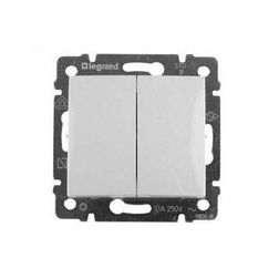 Valena N106+6 nyomó betét közp. fedéllel 2- billentyűs 2v fehér IP31 süllyesztett dmax. LEGRAND - 774218