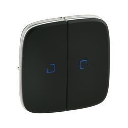 ValenaAllure billentyű kettős kapcs/nyg.-hoz fekete üres-jel  jelzőfényes IP20 műanyag LEGRAND - 755228