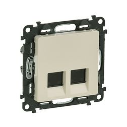 ValenaLife adatcsatlakozó dugalj STP RJ45 8(8) Cat6A(IEC) krém csavaros LEGRAND - 753249