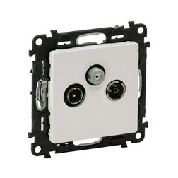 ValenaLife antenna aljzat TV-R-SAT süllyesztett fehér 3-kimenet átmenő 14dB/860MHz LEGRAND - 753165