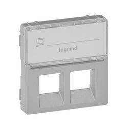 ValenaLife fedlap 2xRJ45 adatcsatlakozóhoz műanyag alumínium címketartóval LEGRAND - 755482