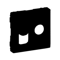 ValenaLife fedlap TV+RJ45 Cat6 központi fedlap fali aljzat fekete üres-jel IP20 műanyag LEGRAND - 756832