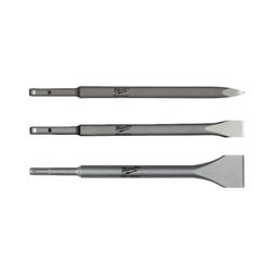 Vésőfej készlet 3db hegyes/lapos/széles 250mm-hossz SDS-plus-befogó SDS-Plus Milwaukee - 4932430001