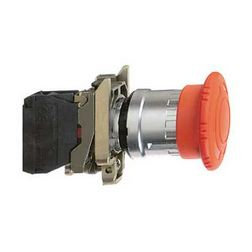 Vészgomba-nyomó komplett d22 1ny 1z süllyesztett 40mm-fej fordító nyugtázás Harmony XB4 Schneider - XB4BS8445