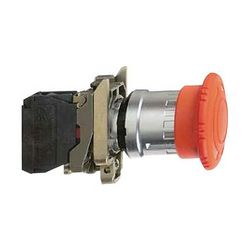 Vészgomba-nyomó komplett d22 1ny süllyesztett 40mm-fej fordító nyugtázás Harmony XB4 Schneider - XB4BS8442