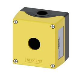 Vezérlőkészülék-tokozat d22 fém 1-poz. beépítődoboz sárga IP67/IP69K SIRIUS ACT SIEMENS - 3SU1851-0AA00-0AA2