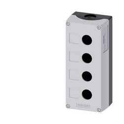 Vezérlőkészülék-tokozat d22 4-poz. beépítődoboz műanyag szürke IP67/IP69K SIRIUS ACT SIEMENS - 3SU1804-0AA00-0AB1