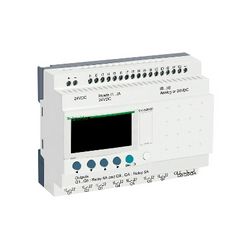 Vezérlőrelé 6AI 16DI 10DO /relé 24V/DC 8A kijelzővel Zelio Logic Schneider - SR3B261BD