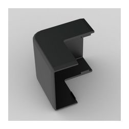 Vezetékcsatorna külső sarok fedél 40X20-hez fekete 20mm x 40mm x 90° fedél műanyag LHD KOPOS - 8636_FB