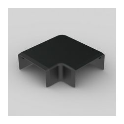 Vezetékcsatorna L-idom-fedél 40X20-hez fekete fedél 18.5mm x 41.1mm x 90° kezeletlen LHD KOPOS - 8633_FB