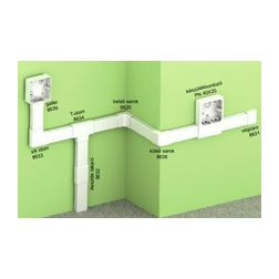 Vezetékcsatorna L-idom-fedél 40x20x-hoz alap+fedél 18.5mmx 41.1mmx 90° műanyag LHD KOPOS - 8633_HB