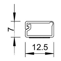 Vezetékcsatorna öntapadós műanyag 12.5mm x 7mm x 2000mm krémfehér WDKMD7CW OBO-BETTERMANN - 6150160