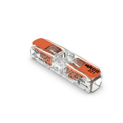 Vezetékösszekötő oldható 32A/450V leágazás 2x 0.2-4mm2 átlátszó polikarbonát (PC) WAGO - 221-2411