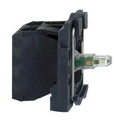 Világító nyomó blokk LED 230-240V/AC zöld-fényű előlapra csavaros Harmony XB5 Schneider - ZB5AW0M33