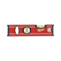 Vízmérték mágneses keskeny ütés-/UV-álló műanyag 200mm x 2-libellával mágneses Slim Milwaukee - 4932478897
