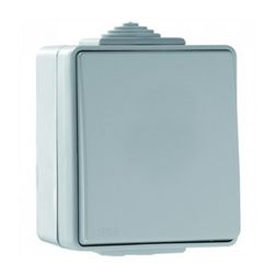 Waterproof48 106 váltókapcsoló betét komplett házban fehér falonkívüli rugós IP65 1- Elko EP - 48071CBR