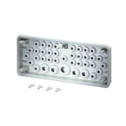 Zárófedél membrános kábelbevezetőkkel 300mmx 25mmx 100mm műanyag szürke Mi FP 38 Hensel - 2000318