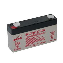 Zárt VLRA akkumulátor tűzálló ólom(száraz, AGM) 6V 1.2Ah F1 4,8 NP Genesis - NP1,2-6FR