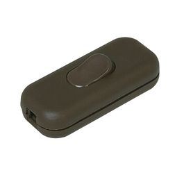 Zsinórközi 1P huzalkapcsoló billentyűs 2A 250V barna műanyag Kopp - 191306002