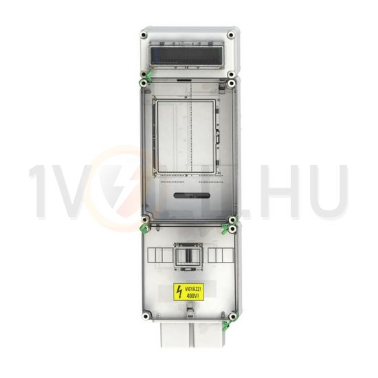 1/3F mérőszekrény 1xM63.80A +12M földkábeles 1-szintes 1M PVT 3075 Fm-K-ÁK 12 Csatári Plast - CSP21.E015ÁK12
