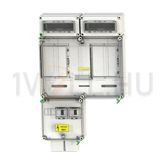 1/3F mérőszekrény 1xM63.80A+1xV32 +2x12M földkábeles PVT 6075 Á-V Fm-K ÁK Csatári Plast - CSP21.E019ÁK