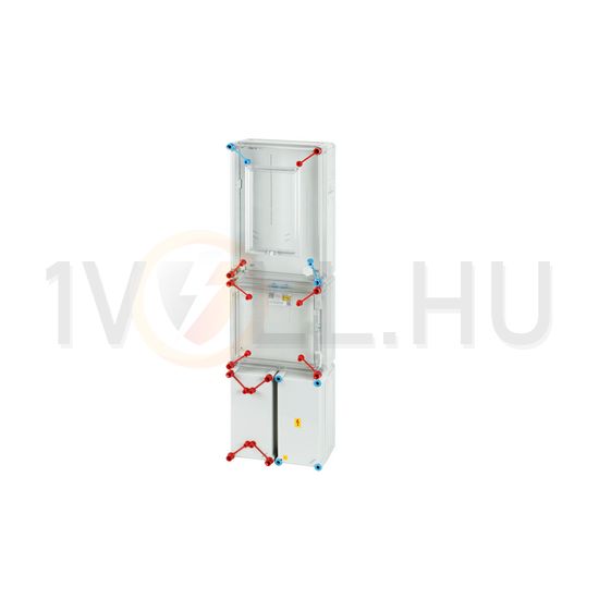 1/3F mérőszekrény 1xM63.80A földkábeles 1-szintes 1-mérőhely 1M HB3008F-U1(HEN25.E186) Hensel - 1091332