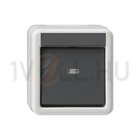 106 váltókapcsoló betét komplett házban falonkívüli rugós IP44 1- billentyű/gomb GIRA - 010630
